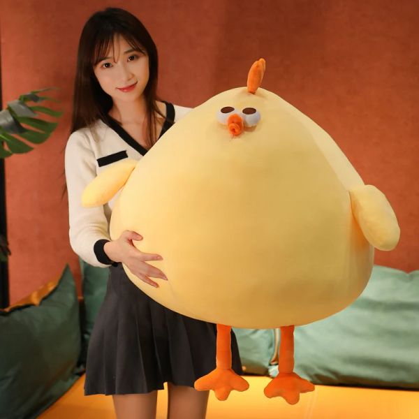 Cojines 2565 cm Squishy Yellow Chick Doll Clugado Animal de peluche Soft Piclo Fincho Juguetes Choz Comfort Camión Para Niños Niños Niños