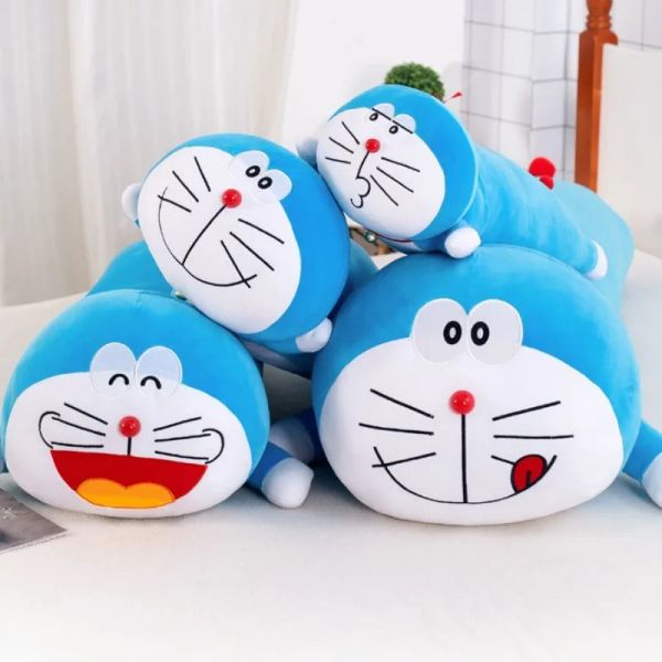 Cojines 4080cm Cute Stand by Me Doraemon Plush Toys Sofá Cojín Llanado de dibujos animados Anime Doll Soft Gats Almohada de almohada Animal Regalo para niños