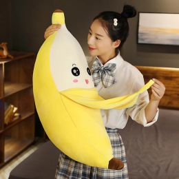 Coussins 4080 cm drôle belle banane en peluche oreiller doux canapé-canapé bébé bébé mignon peluche poupée enfants toys enfants cadeaux d'anniversaire cadeaux