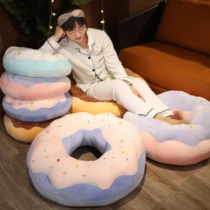 Kussens 45/70 cm donutvormig zitkussen gevulde speelgoed auto matten pluche kussenstoel banke kussen kawaii kamer decor voor kinderen volwassenen