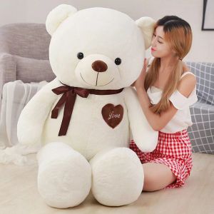 Kussens 60 cm grote teddybeer knuffel gevuld volledig zacht slaapkussen pop kort haar bruine beer pop kind verjaardag kerstcadeau