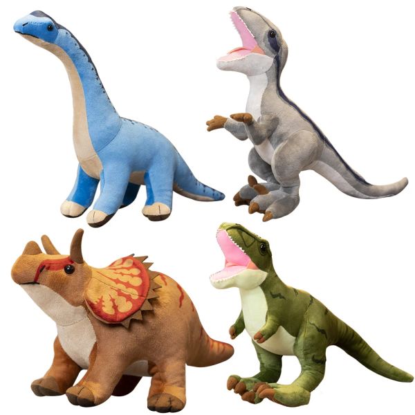 Coussins dessin animé plusieurs dinosaures en peluche jouet créatif de jouet triceratops Velociraptor Tyrannosaurus rex Plalushie Doll Gift Gift