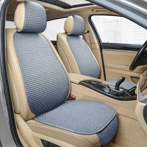 Cushions Cover Front Rear Back Flax Cushion Linen Automobile Seat Backrest Protector Pad Car Covers Mat Protect AA230520