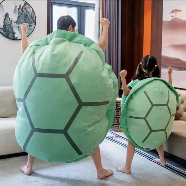 Coussins Extra Larges, Oreillers en Coquille de Tortue, Costume d'animal en Peluche lesté, Jouet en Peluche drôle, Cadeau pour Enfants et Adultes