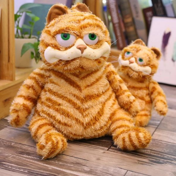 Cojines Garfield Fat Cat Cute Plush Doll Kawaii Fluffy Soft Classic Personajes de dibujos animados Juguete de peluche Feo Cat Sofá Almohada Regalo de Navidad