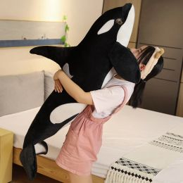 Kussens gigantische 130 cm moordenaar walvis plush speelgoed gevuld orcinus orca vis poppen haaien cartoon zacht slaap kussen kussen meisjes meisje grappig cadeau