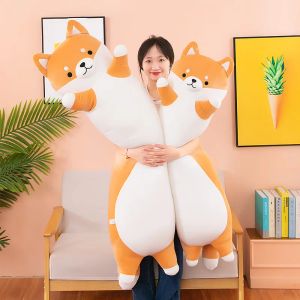 Coussins géant long shiba inu chien oreiller coussin chien doux toys toys farces cadeaux d'anniversaire populaires filles