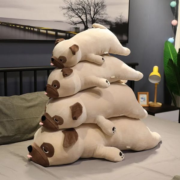 Coussins chauds 5590cm grande taille Nouvel animal mignon kawaii pug chien