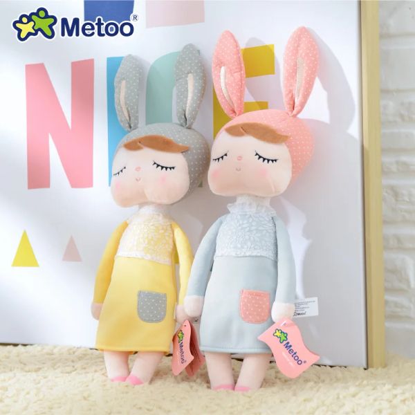 Coussins metoo doll kids toys classic rêve gris gris angela farfed lapin peluche toys sommer pour nouveau-né les filles cadeaux d'anniversaire de Noël