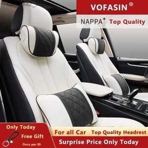 Coussins Nappa Leather Neck Pillow for Mercedes Benz Maybach S-Class Heaid READ Voyage Rea Seat Support Cushion Accessoire Interior Q231018