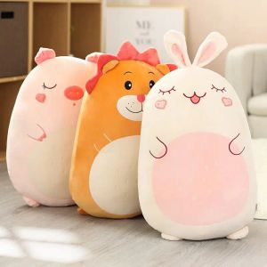 Coussins Nouveau Fat Kawaii Poulet Ours Lapin Pingouin Piggy Dinosaure En Peluche Oreiller Jouets Doux En Peluche Poupée Chaise Coussin De Haute Qualité