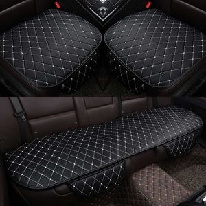 Kussens PU Leer Auto -stoel Cover Universal Auto stoel Achter achterkant Achter achterkant Waterdichte kussenbeschermer Vier seizoen accessoires interieur AA230520