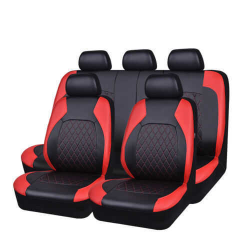Kissen PU-Leder-Sitzbezüge Airbag-kompatibel Universal passend für die meisten SUV-Autozubehör FiveSeat-Bezugskissen-Set AA230520