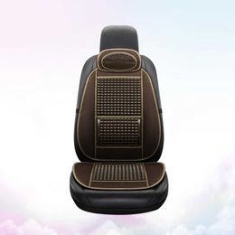 Kussens stoelbedekkingen autokussenomslag bamboe ondersteuning kookmat imitatie ademend comfort hout brace automotive cool houtskoolbeschermer aa230520