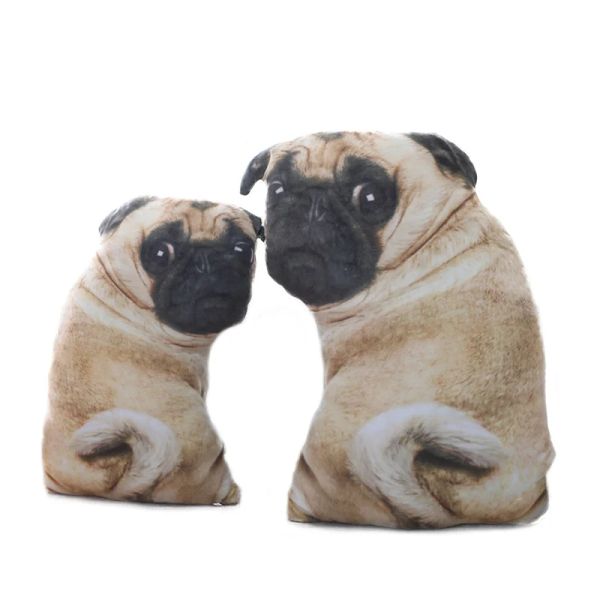 Coussins simulation chien en peluche pug jouets doux animaux en peluche shar pei pug