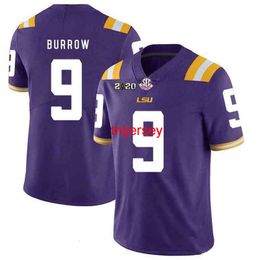 Cusm Burreaux # 9 Joe Burrow Jerseypurple Patch Haute Qualité Hommes Femmes Jeunes Ajouter N'importe Quel Nom Numéro Xs-5xl