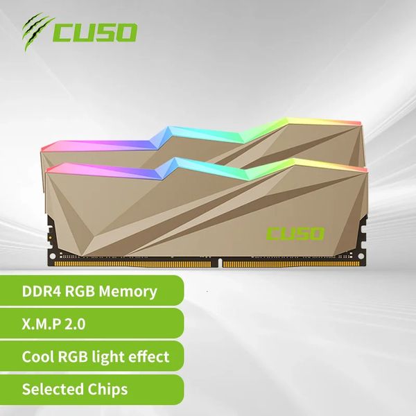 CUSO mémoire vive ddr4 16GB 8GBx2 3200MHz 3600MHz mémoire vive rvb DDR4 série Sabertooth mémoire DIMM pour ordinateur de bureau 240314