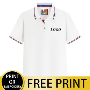 Cust Summer Men S and Women S Polo Shirts Custom Printing Embroidery Design Pictures Tekst Team Uniform Tops 220712