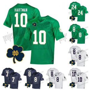 CUSTOM 10 Sam Hartman Notre Dame Fighting Irish 23-24 NCAA College Football Maillots Michael Mayer Audric Estime Cam Hart James Benjamin Morr