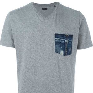 Camiseta de jeans de mezclilla de algodón casual de ácido 100% de algodón personalizado
