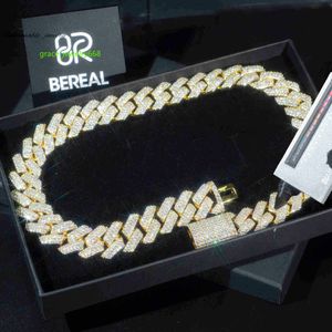 Aangepaste 10K vaste gouden Cubaanse ketting VVS Moissanite Diamond Tester Pass Ice Out Hip Hop 14K Real Gold Chain 9mm 10 mm 11 mm 12 mm