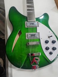 Aangepaste 12-strings 360 Green Electric Guitar Semi Hollow Body 24 Frets R Bridge