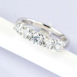 Anello personalizzato in oro 14 carati con diamante Moissanite da 1 ct per gioielli di moda da donna, anello di nozze/anniversario