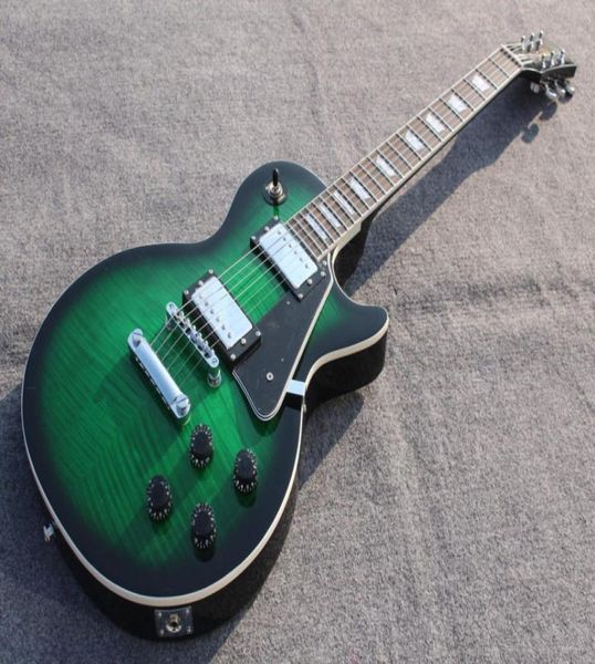 Custom 1958 Slash firmado 2017 Limited Edition Limited Tiger Green Electric Guitar Black Back38234448