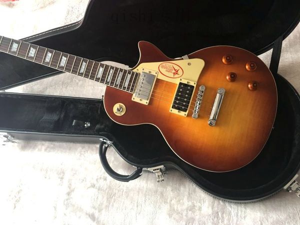 Custom 1959 R9 VOS Honey SunBurst Jimmy Page Signature Guitarra eléctrica Flamed Maple Top JP # 158