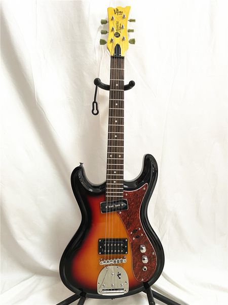 Guitarra eléctrica personalizada 1966 Ventures Mosrite Zero Fret JRM Johnny Ramone Chrome Hardware