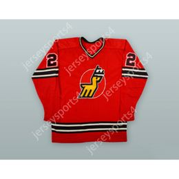 Personnalisé 1974-75 WHA PIERRE GUITE 22 MICHIGAN STAGS MAILLOT DE HOCKEY ROUGE NOUVEAU Top Cousu S-M-L-XL-XXL-3XL-4XL-5XL-6XL