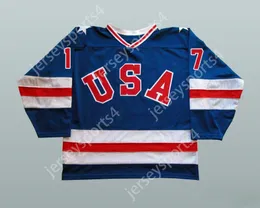 Custom 1980 Miracle on Ice Team USA Jack O'Callahan 17 Hockey Jersey Top cousé S-M-L-XL-XXL-3XL-4XL-5XL-6XL