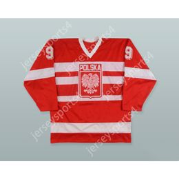 Personnalisé 1988 JAROLSAW MORAWIECKI 9 ÉQUIPE POLOGNE HOCKEY JERSEY NOUVEAU Top Cousu S-M-L-XL-XXL-3XL-4XL-5XL-6XL