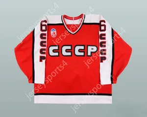 Custom 1991 Dmitri Filimonov 6 CCCP Canada Cup Hockey Jersey Top cousé S-M-L-XL-XXL-3XL-4XL-5XL-6XL