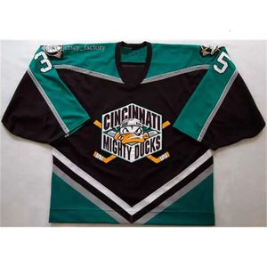 Aangepaste 2000's Iilya Bryzgalov Cincinnati Mighty Ducks Hockey Jersey Vintage aanpassen elk nummer naam Jerseys borduurwerk Ed S-5XL 7242 2195