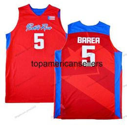 Aangepaste 2008 Beijing Jose JJ. Barea #5 Basketball Jersey Arroyo Puerto Rico Jerseys S-4XL Elke naam en nummer