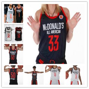 Personnalisé 2011 Hommes Basketball McDonald's All-American Jersey Cole Anthony Scottie Lewis Josh Green Oscar Tshiebwe Precious Achiuwa Edwards 4XL