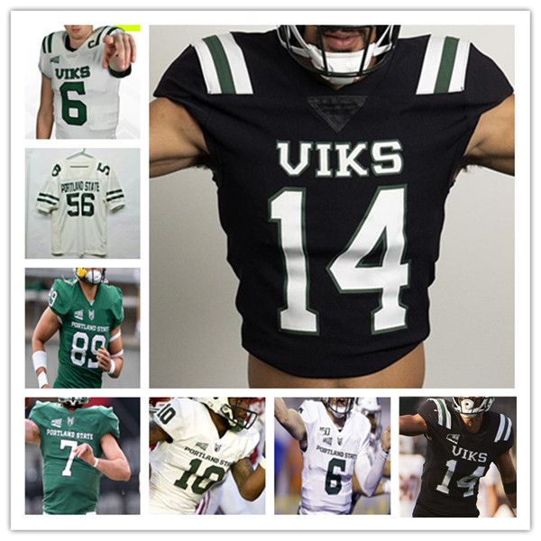 Portland State VIKS College Football Maillots Dante Chachere Jalynnee McGee Andrew Van Buren Beau Kelly Nate Bennett Mataio Talalemotu Emmanuel Daigbe Shakir 4XL