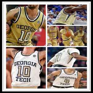 Maillot de basket-ball Georgia Tech College personnalisé 2021 Michael Devoe Moses Wright Jose Alvarado Banks III Usher Evan Cole Khalid Moore