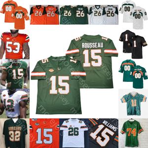 Maillot de football personnalisé des Hurricanes de Miami 2020 NCAA College Malik Rosier Travis Homer Garvin Gerald Willis III Sean Taylor Reed Wayne Irvin