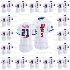 Personnalisé 2021 All Star Game Blanc Flexbase Baseball Authentique Maillots Double Couture Broderie Hommes Femmes Jeunes