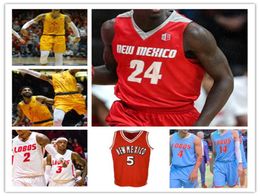 Custom 2021 Basketball New Mexico Lobos College Jerseys Jaquan Lyle Corey Manigault Carlton Bragg Jr Keith McGee Vante Hendrix CA2367079