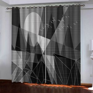 Custom 2021 verduisteringsgordijnen woonkamer slaapkamer raam gordijn creatieve geometrie foto 3d gordijn blackout