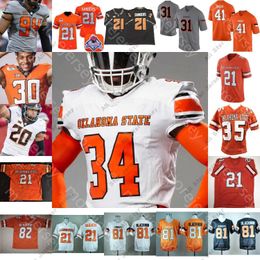 Maillot de Football personnalisé Osu de l'état de l'oklahoma, Ncaa College Sanders Spencer Sanders Chuba Hubbard Tylan Wallace Dez, 2021