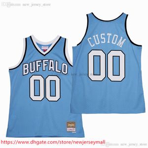 Aangepaste 1974-75 Klassieke Retro Buffalo Braves Basketbal 44 ADRIAN DANTLEY Jersey Throwback Blue Classic Vintage Stitch Retro Jerseys Ademende sportshirts