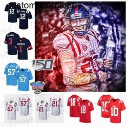 PERSONNALISÉ 2021 Sugar Bowl Ole Miss Rebels Football Jersey 2 Matt Corral Jerrion Ealy Elijah Moore John Rhys Plumlee Snoop Conner Jonathan Mingo