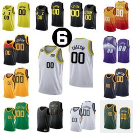 Custom 2022-23 Nouveaux maillots de basket-ball imprimés 41 Kelly Olynyk 00 Clarkson 0 Talen Horton-Tucker 22 Rudy Gay 6 Nickeil Alexander-Walker 20 Udoka Azubuike 6 Patch