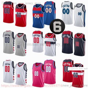 Custom 2022-23 Nuevas camisetas de baloncesto impresas 33 Kyle Kuzma 3 Bradley Beal Kristaps 6 Porzingis 16 Anthony Gill 67 Taj Gibson 55 Delon Wright 7 Goodwin 20 Schakel 6 parche