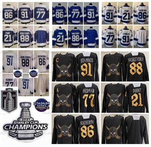 Custom 2022 Stanley Cup Final Steven Stamkos Nikita Kucherov Hockey Jerseys Stadium Stadium Series Victor Hedman Brayden Point Andrei Vasilevskiy Re