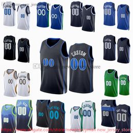 Custom 2023-24 Nouvelle saison imprimée Basketball 77 Jersey Lukadoncic Jersey White Navy.Message n'importe quel numéro et nom sur la commande